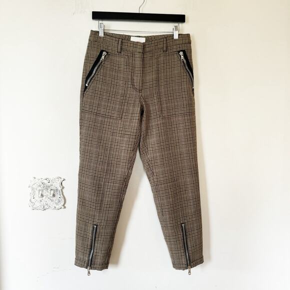 3.1 Phillip Lim Glen Plaid Wool Zipper Ankle Trousers Pants 2 - Picture 1 of 8